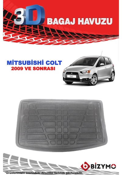 Mitsubishi Colt 2009 ve Sonrası 3D Bagaj Havuzu Bizymo