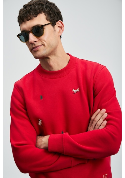 Lufian Noel Erkek Sweatshirt Kırmızı Kırmızı 112030188100700 Kırmızı