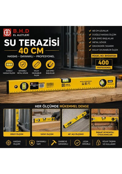 Dmax Dmx-4724 40cm Sarı Su Terazisi