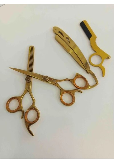 Smp Berber Makas Seti 6 Inç 4 Lü Set Profesyonel Lüks Salon Kuaför Jilet Ağız