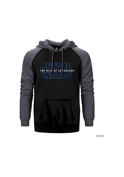Star Wars The Rise Of Skywalker Gri Renk Reglan Kol Sweatshirt / Hoodie