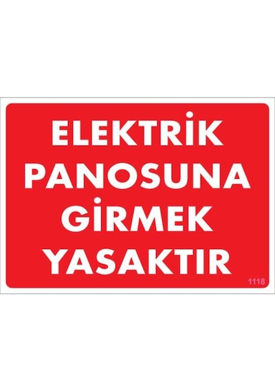 Elektrik Panosu Levhası 25X35 Kod:1118