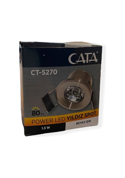1,5 W Ledli Yıldız Spot Ct-5270 Satene Beyaz Işık
