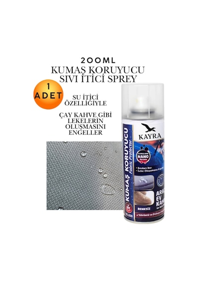Renksiz Kumaş Koruyucu Sprey 200 Ml Ayakkabı, Mont, Kıyafet, Koltuk, Çadır, Çanta İçin Su İtici, Nanoteknolojik, Leke Tutmaz, Görünmez Kalkan, Çok Amaçlı Koruyucu Bakım Spreyi, Profesyonel Su Geçirmez