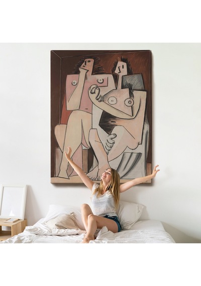 Pablo Picasso - Adam Ve Kadın Soyut Tablosu - Homme Et Femme-7329