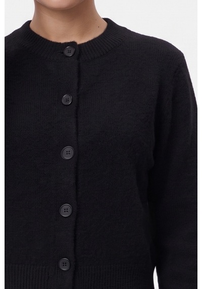 Ritnice Kadın Warm Soft Dokulu Basic Siyah Triko Hırka
