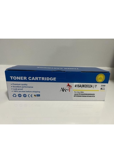 Ak Hp W2032A 415A Chipsiz Uyumlu Toner 2300 Sayfa Sarı
