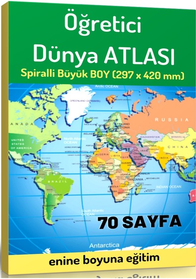 Öğretici Büyük Boy Dünya Atlası (70 Seçilmiş Harita)