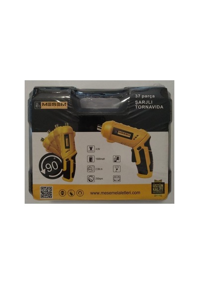 1 141 Şarjlı Vidalama Tornavida 37 Parça Takım Çantalı 4 Volt 4.0-4.4 Ah Manyetik 2 Yıl, 254536587932
