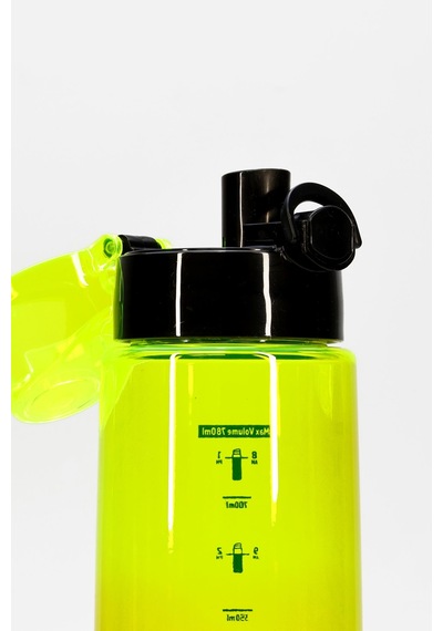 Su Matarası Tritan Geniş Ağız Su Şişesi Grafiti Spor Matarası Suluğu Bpasız 800 Ml Sarı 0104