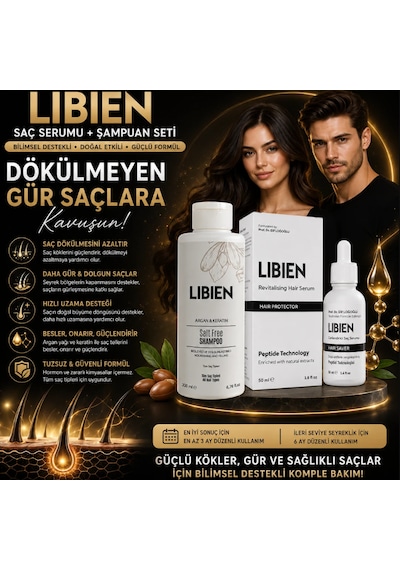 Libien Saç Serumu 50 Ml + Libien Tuzsuz Argan Keratin 200 Ml Şampuan Seti