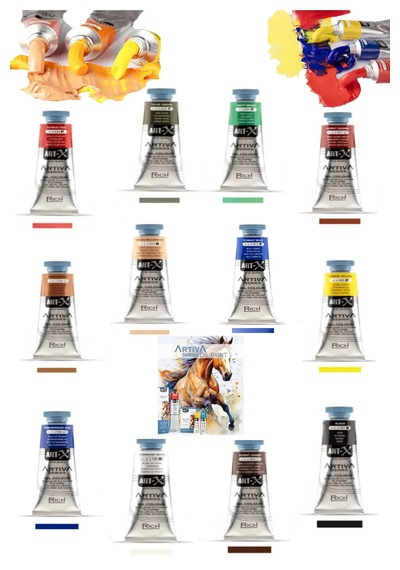 Art-x Artıva Serıes Oıl Color 37 Ml 12"li Set Yağlı Boya Gereçleri Gereçleri Set Çok Renkli