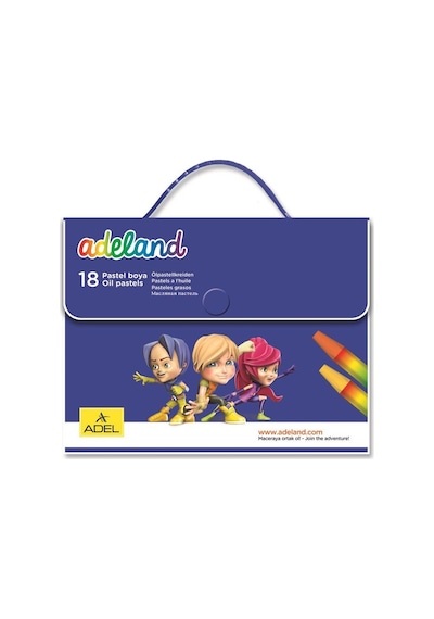 Adeland 18 Renk Çantalı Pastel Boya