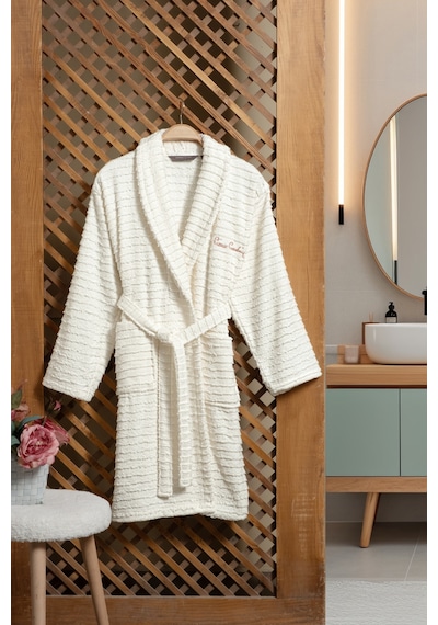Pierre Cardin Soft Bornoz Wave Krem Krem