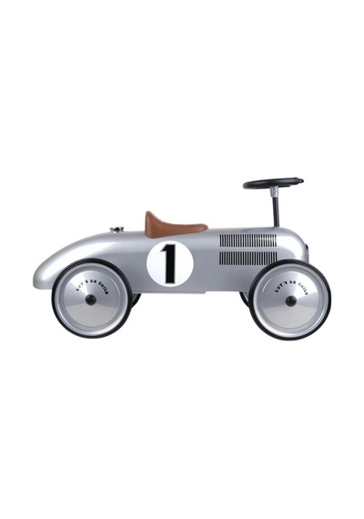 Vintage Klasik Metal Araba Gri Çocuk Sürüş Oyuncağı Sessiz Tekerlekli Retro Pedalsız Araç Çok Renkli