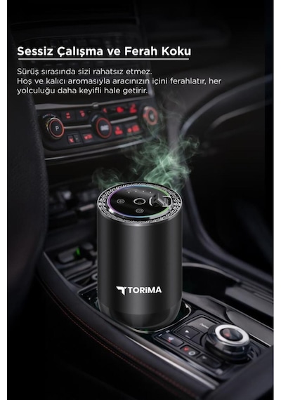 Torima Tcf-04 Araç İçi Hava Nemlendirici & Hareket Algılamalı Koku Makinesi Cologne Esansı Aromaterapi Difüzör Araç Kokusu