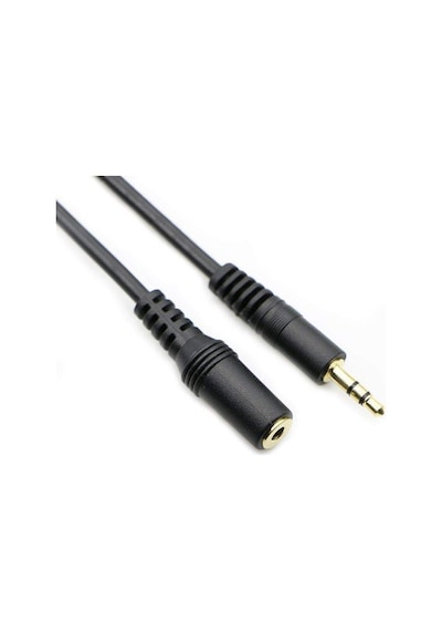 Al-4807 3.5 Mm Kulaklık Ekleme Uzatma Kablosu Dişi Erkek, Siyah, 10 Metre
