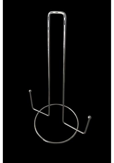 Metal Dik Kağıt Havluluk Masa Üstü Dikey Rulo Peçetelik 29 Cm, 2 Adet Gri Metal Diğer