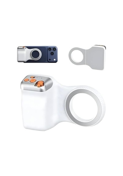 Manyetik Kamera Tutucu Grip Bluetooth 5.3 Uzaktan Kumandalı 10m Çekim Mesafesi Zoom Kontrollü 2 Kademeli Deklanşörlü Ergonomik Telefon Çekim Aparatı Tripod Uyumlu Zp37