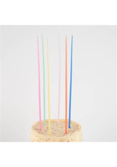 Meri Meri - Mixed Tall Tapered Candles - Karışık Uzun Mumlar - 12'li