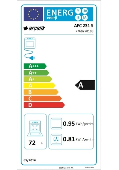 Arçelik AFC 231 S A Fry Ankastre Fırın
