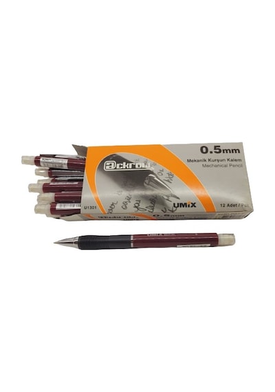 Ackrow Versatil Kalem 0.5 Uçlu Kalem Bordo 12 Adet