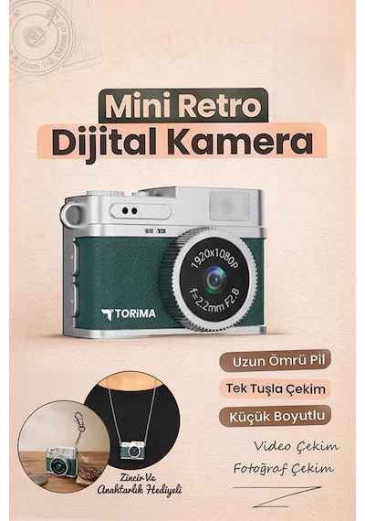 Torima CMR35 Mini Anahtarlık 1080P Dijital Fotoğraf Video Kamera
