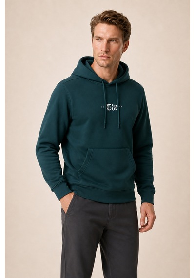 Redline Thenk Yeni Sezon Erkek Regular Fit Kapüşonlu Sweatshirt Nefti