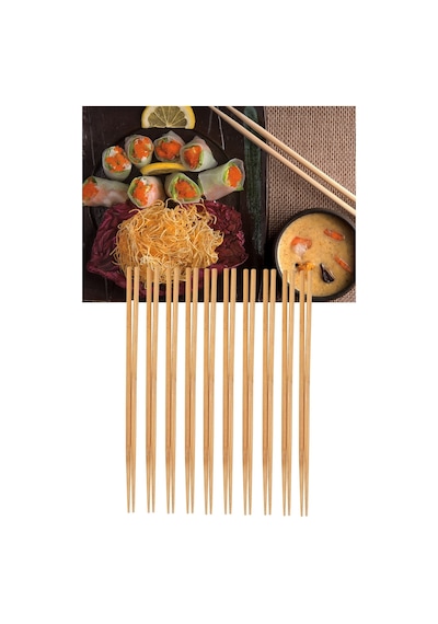 Profesyonel Chopsticks Çin Restorant Yemek Çubuğu Yıkanabilir Tekrar Kullanılabilir Ahşap 10 Çift Kahverengi