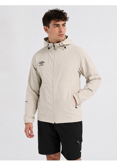 Umbro Milo Hooded Erkek Taş Gri Fermuarlı Kapüşonlu Spor Sweatshirt - Fc0501