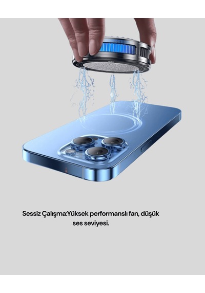 Telefon Soğutucu Fan Rgb Sessiz Çalışma Tüm Modeller Uyumlu