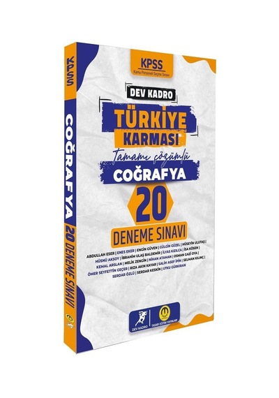 KPSS Coğrafya Dev Kadro Türkiye Karması 20 Deneme Çözümlü- Tasarı Akademi
