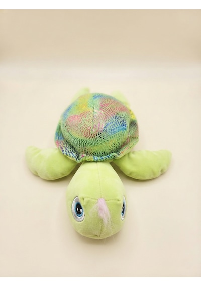 Peluş Kaplumbağa Parlak Kumaş-25 Cm Yeşil