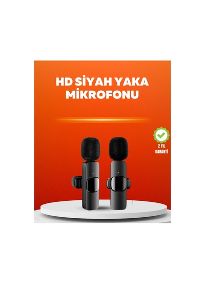 Mey İthalat Çift Mikrofonlu Kablosuz Kayıt Seti İphone Uyumlu Mini Mikrofon
