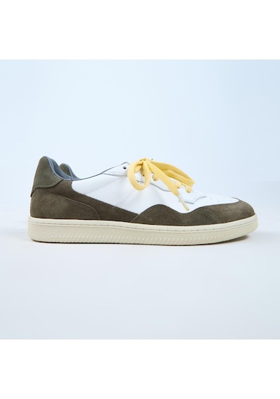 Krahe Artemis Erkek Hakiki Deri El Boyamalı Bağcık Ve İki Yedek Bağcıklı Beyaz-haki Sneakers Krahe Artemis Erkek Hakiki Deri El Boyamalı Bağcık Ve İki Yedek Bağcıklı Beyaz-haki Sneakers