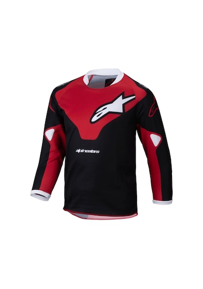 Alpinestars Kids Racer Veil Kros Çocuk Motosiklet Jerseyi Siyah Kırmızı Beyaz