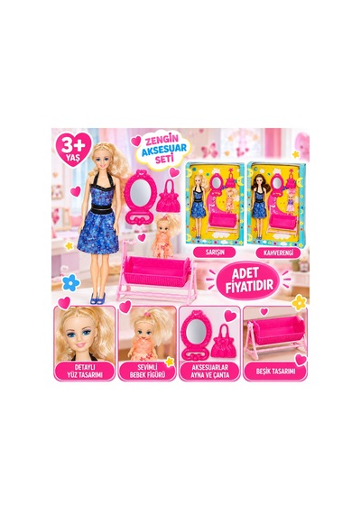 Storeşahin 02411 Anlily Beşikli Bebek / +3 Yaş Adet Fiyatıdır Shn0720 Standart