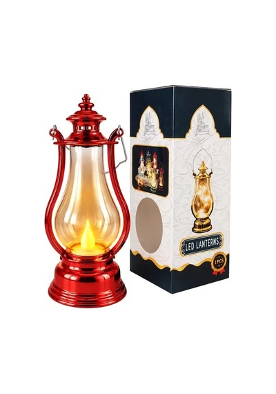 Powermaster Pm-38887 Nostaljik Led Mini Gaz Lambası Tasarımlı Pilli Dekoratif Aydınlatma .