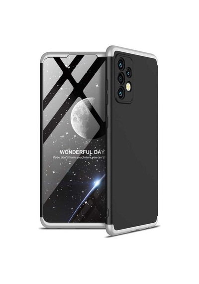 Samsung Uyumlu Galaxy A72 Kılıf Zore Ays Kapak Siyah-Gri