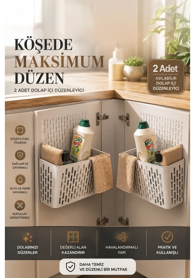 Porsima Org-52 2li Asılabilir Dolap İçi Düzenleyici Organizer Bey Beyaz Porsima Org-52 2li Asılabilir Dolap İçi Düzenleyici Organizer Bey Beyaz