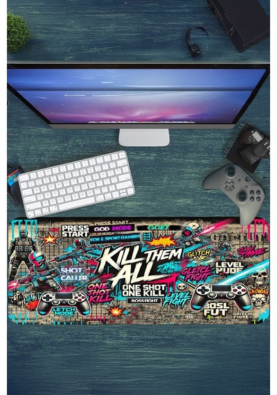 Gaming Oyuncu Xl Mouse Pad Kaydırmaz Dikişli 80 30 Cm Mousepad 19