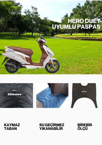Hero Dash 125cc Uyumlu Kaymaz Taban Paspas Birebir