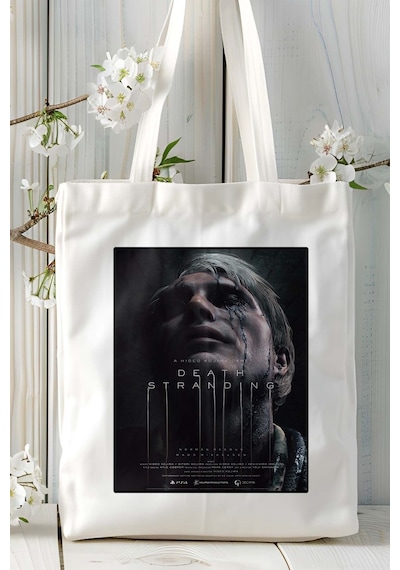 Art Hediye Death Stranding Oyun Baskılı Omuz Çanta Kişiye Özel Model 6 Çok Renkli