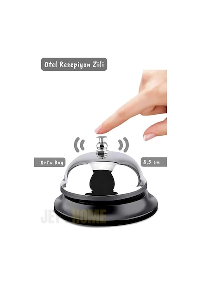 Otel Zili Resepsiyon Zili Restoran Zili Bar Zili Mutfak Zil Paslanmaz Çelik 8,5 Cm