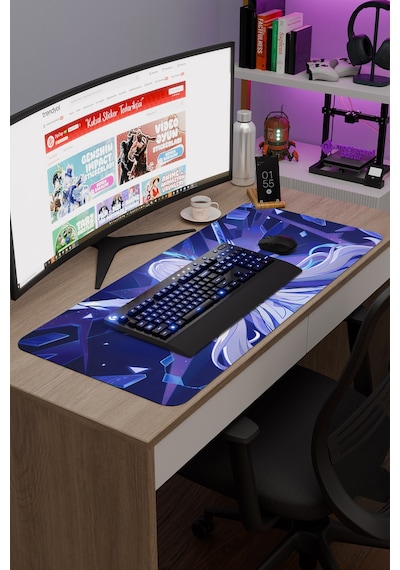Skirk Genshin Impact Anime Gacha V1 - 90x40 Xxl Gaming Mouse Pad Fare Altlığı