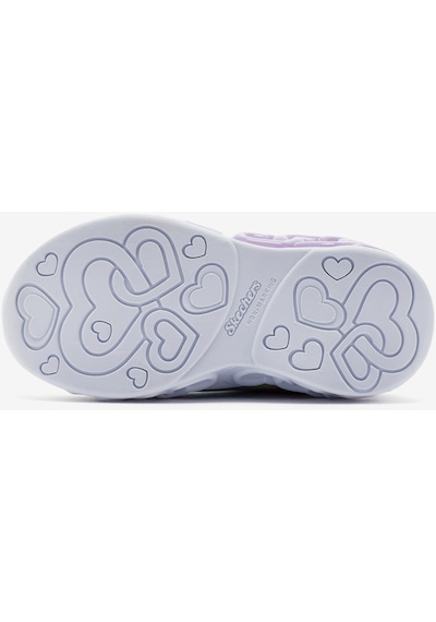 Skechers İnfinite Heart Lights Küçük Kız Çocuk Gri Işıklı Spor Ayakkabı 303755n Smlt Gri