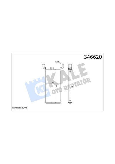 Kale 346620 Kalorifer Radyatörü - Mercedes Sprinter 2008- 216 2e0819017c - 0038358901