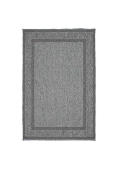 Modern Antrasit Geometrik Desenli Sisal Halı Dokuma Salon Ve Mutfak Halısı Çok Renkli