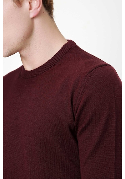 Morven Basic Dinamik Fit Rahat Kesim Bisiklet Yaka Triko Kazak 99kc017005752 Koyu Bordo