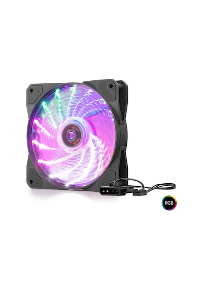 Hadron Hdx1519 Performans Kasa Fanı 4pın Ledli 12cm Siyah